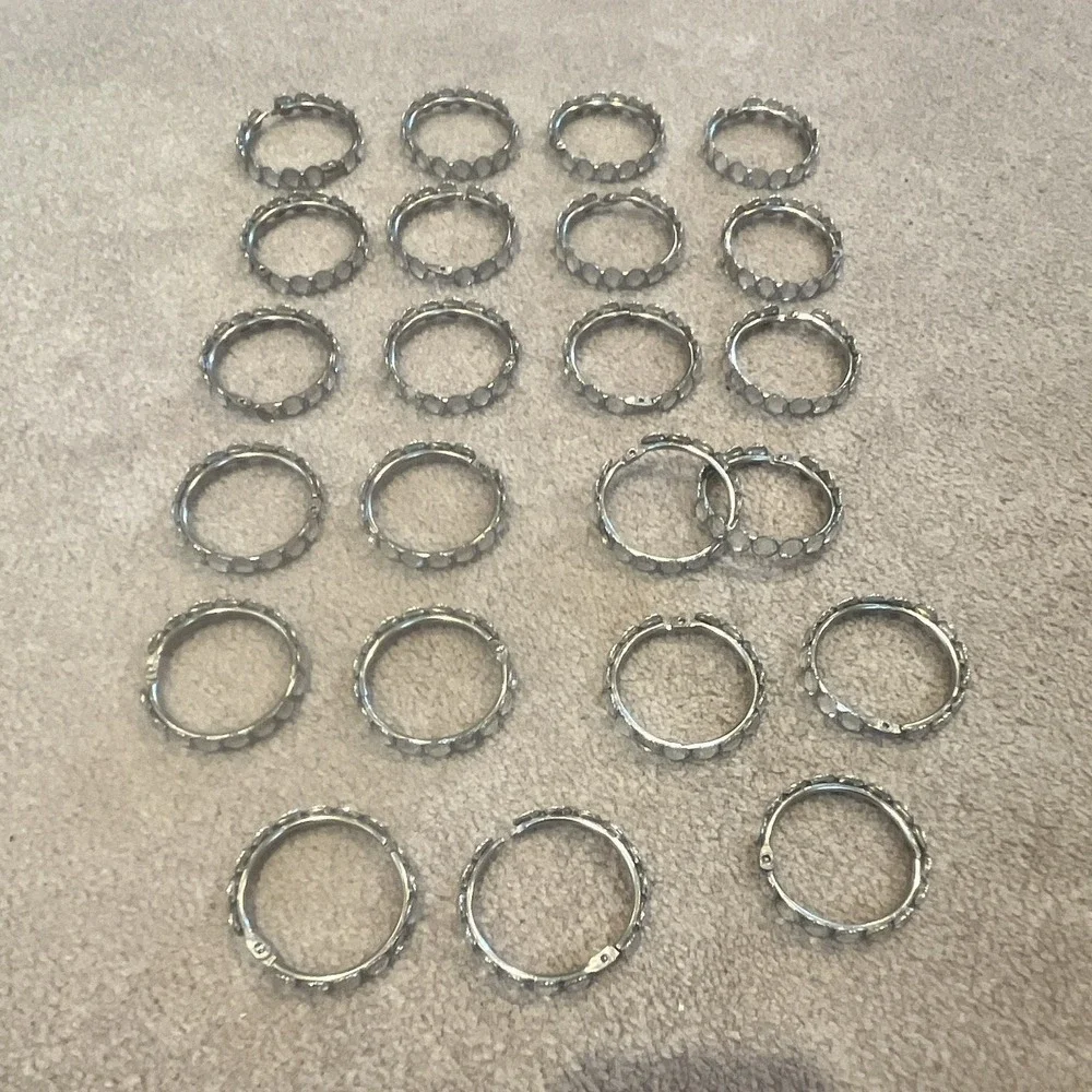 Silver Tone Rhinestone Metal Napkin Holders - 23 of them /Super classy